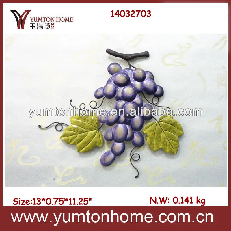 Metal wall art artificial grapes wall decoration 14032703.jpg