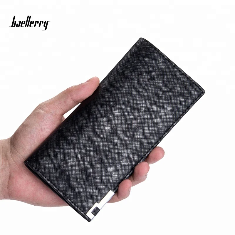 Baellerry Новое поступление кошельки в бизнес-стиле сплошной кожаный мужской клатч кошелек Портативный держатель для карт известный бренд кожаные мужские кошельки