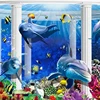 3D Wall mural home decor wallpaper under sea world wall covering for living room