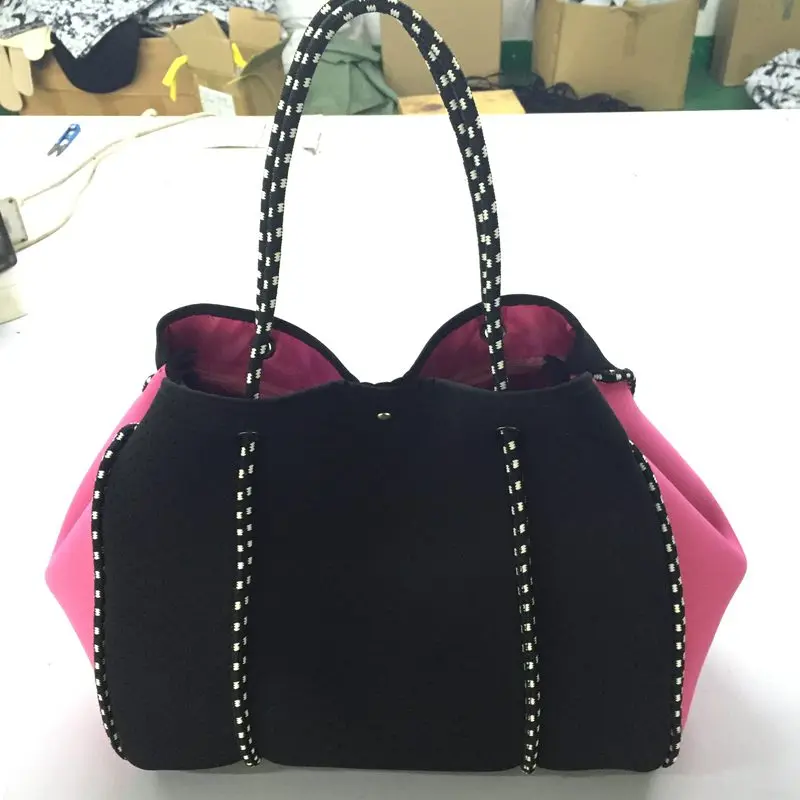 2017 New Design Beach Bag Handbag With Holes Perforated Neoprene Tote Mesh Product On 2017 New Design Beach Bag Handbag With Holes Perforated Neoprene Tote Mesh Product On