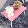 Mini folding wooden computer table