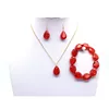 Customized Popular Jewelry Set Glass Necklace Bracelet Earrings