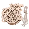 Wooden valentine's day laser hollow out small hanging decorations wall sign