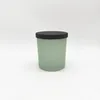 10 oz green glass jar with matte color high quality candlesticks