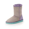 Double Color Sheepskin Non-Slip Girls Snow Boots