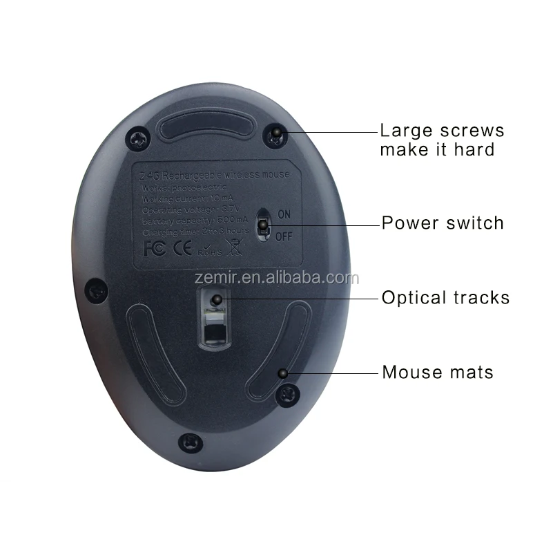 computer accessories S6 2.4G Wireless Ergonomic Vertical Mouse 1000 / 1200 / 1600DPI 5 Buttons Rechargeable Battery