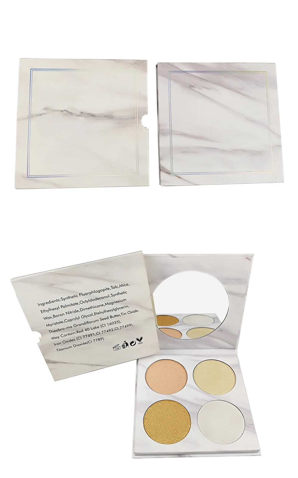 Your Own Brand Makeup Highlighter Palette Silky Smooth Compact,Custom