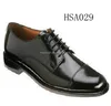 CY,Genuine black leather men long wearing military issued officer/police shoes