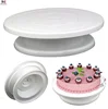 28cm Plastic Round Cake Stand Rotating Turntable