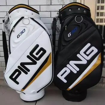 Factory Price Customize Golf Stand Bag Pu Portable Oem Waterproof Large Capacity Tour With Logo Wheels Stands For