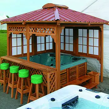 gazebo tubs gazebos whirlpool shelter decking stools icu hottub