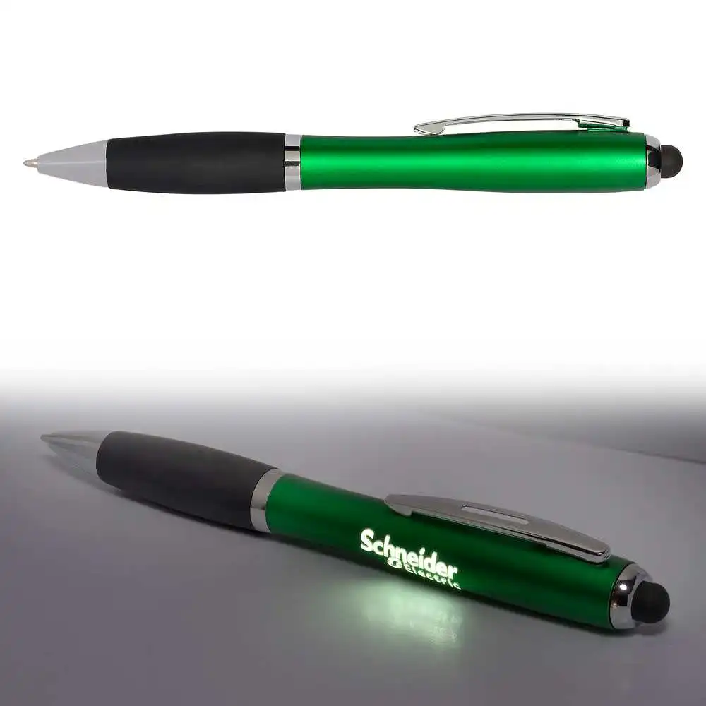 Led Glow Plastic Ballpoint Pen Light Up Your Logo Twist Action Pen