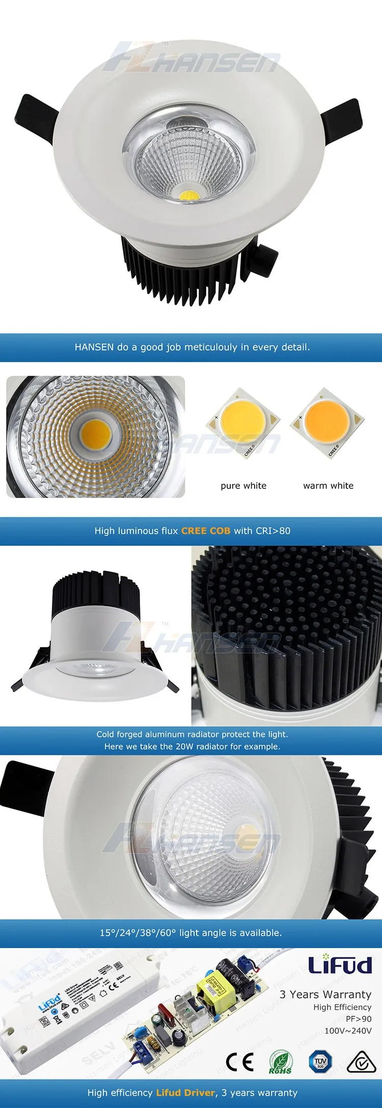 2800k~5000k Color Temperature(cct) China Led Intertek Ce Certification 