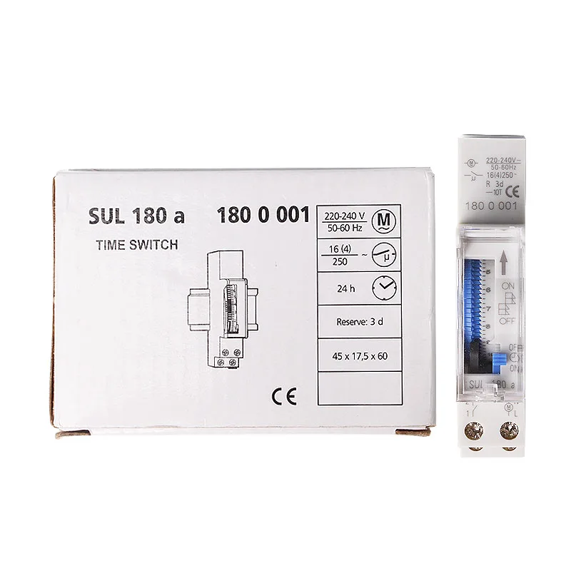 Fltaheroo Sul180A 15 Minutos Temporizador Mec/ánico 24 Horas Programables Din Interruptor Temporizador De Riel Interruptor De Tiempo Medici/ón An/álisis Instrumentos Nuevo