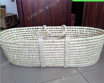 Woven Straw Baby Bassinet Crib Basket Moses Basket - Buy Bassinet