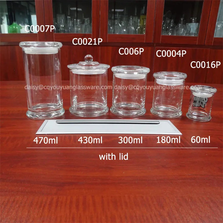 30cl 300ml Replacement Round Candle Containers Clear Glass Candle Jars