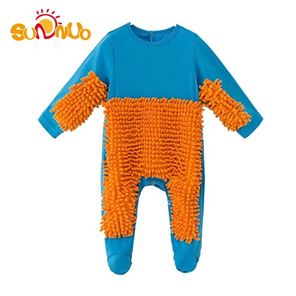 Wholesale Custom Baby Stylish Romper Creative Mop Design Jumpsuit