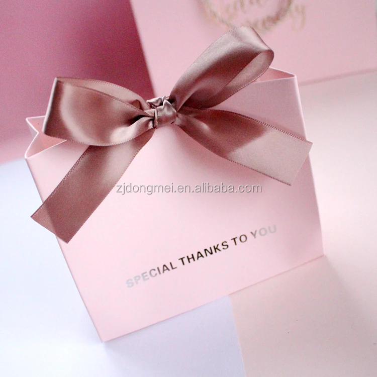 Door Gift Packing Pink Ribbon Sweet Indian Wedding Favor Bags