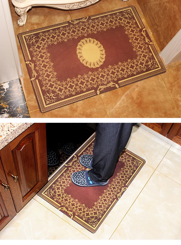 Persian muslim prayer rug suede non slip door mat custom floor mat