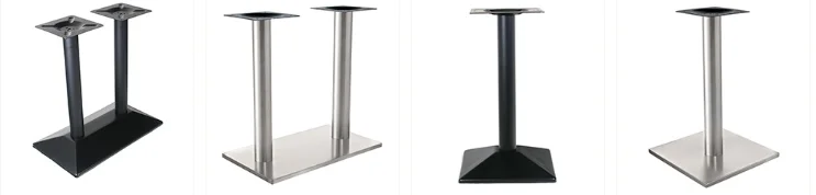 black steel table legs