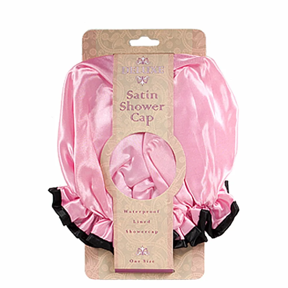 Polka Dot Shower Caps In Extra Large Women Hair Extensions Adjustable Waterproof Bath Caps