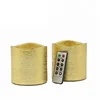 Matti's Amazon Hot selling goldled candle set pillar candles set of 2