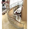 straight stainless steel stringer staircase with railing