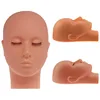 Silicone Permanent Makeup Tattoo Training Closed Eye Practice Tattoo Head Mannequin