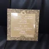 Arabic designer clear Acrylic wedding Invitations like a Jigsaw