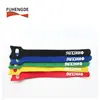 Adjustable hook to loop cable ties with logo printing