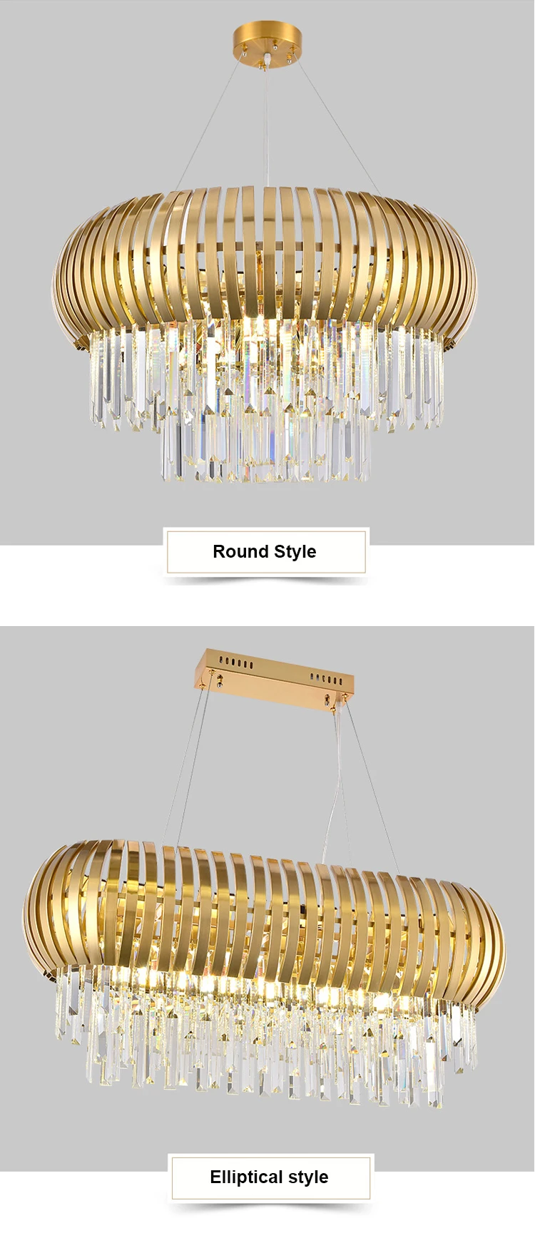 Postmodern contemporary luxury home living room golden crystal ceiling led lighting for villa