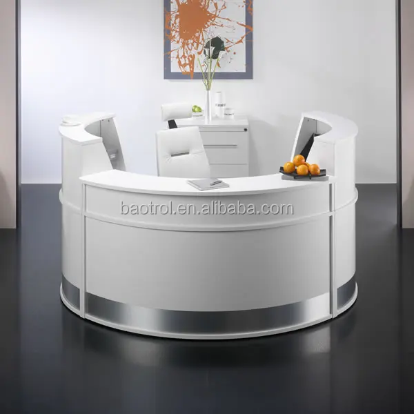 Glacier Ice Half Round Reception Desk Cashier Desk Commercial