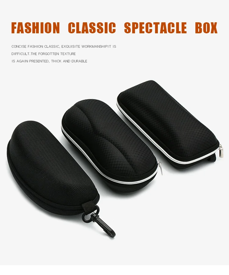 Wholesale Custom Logo Soft Glasses Zipper Big Box Black 2019 Sunglasses