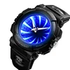 skmei 1521 unique LED-Backlit LCDs creative dial quartz watches for mens womens