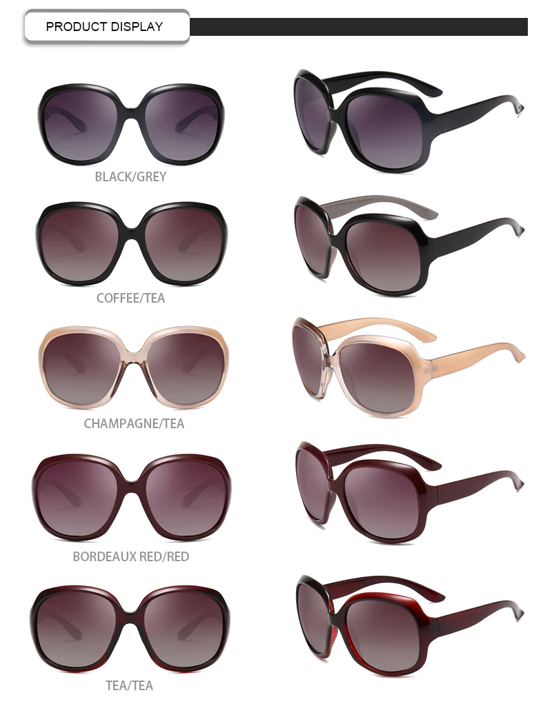Hot sale classic big pc frame polarized outdo cheap custom sunglasses 2019