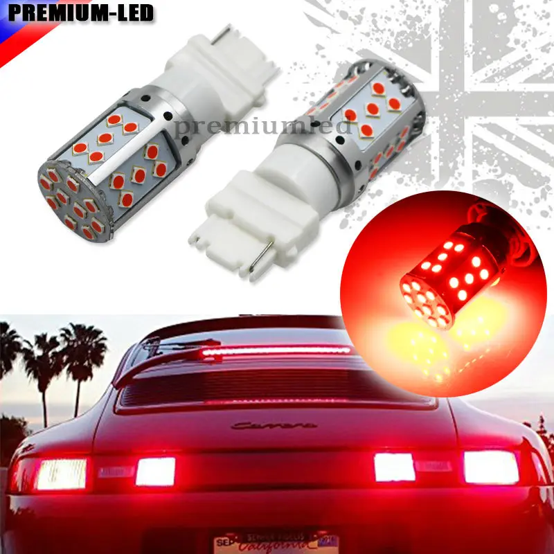 Error Free Brilliant Red 3030 SMD 3156 3056 3357 3057 3457 LED Bulbs For Tail Lights, Brake Lights