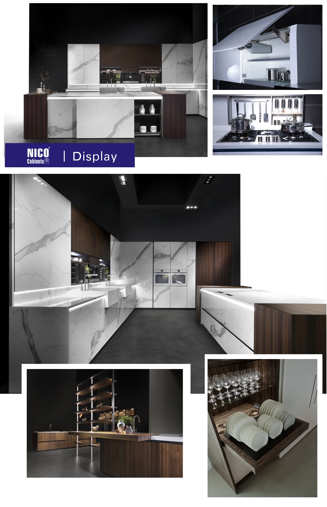 New Modern Marble Looking Kitchen Contemporary