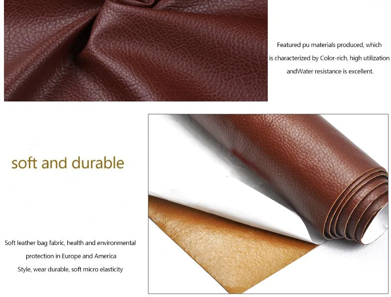 2022 Hot Sale Soft Big Litchi Pattern Pu Material Self-adhesive Leather ...