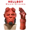 2019 New Hellboy Latex gauntlet Glove and mask action figure Hellboy