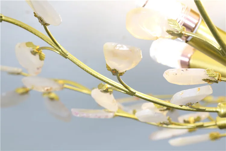 Modern Large Parts Living Room Hanging Metal Iron gold color Wedding chandelier lighting