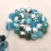 Blue Fire agate Faceted gemstone beads strings