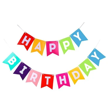 Wholesale Bunting Paper Flag Happy Birthday Hanging Banner - Buy ...