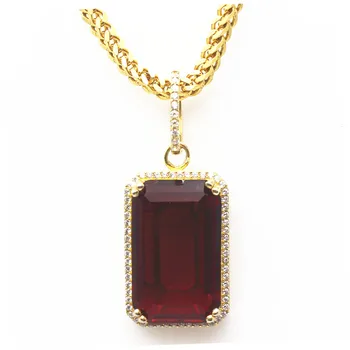 Mens Ruby Pendant Necklace Sale, 55 