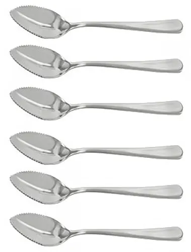 ISKYBOB 4 Pack Stainless Steel Grapefruit Dessert Spoon,6.7 Long