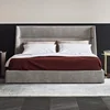 Bairong Home Cloth art bed simple modern light luxury small family master lie double bed high back master lie soft bed 1.8 meter
