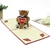 Eagles Handmade 3d Teddy Bear Birthday Wishes Folding Greeting Card