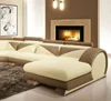 Leisure Bonded leather Microfiber leather home corner sofas with coffee table