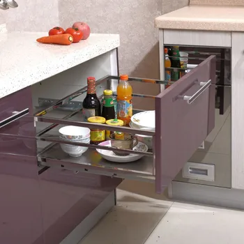 Stainless Steel Kabinet Dapur Keranjang Laci Lemari Stainless Steel Kabinet Dapur Keranjang Laci
