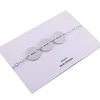 Creative Beautiful Design Silver Chain Three Round Alloy Logo Sheet Charm Metal Bangle