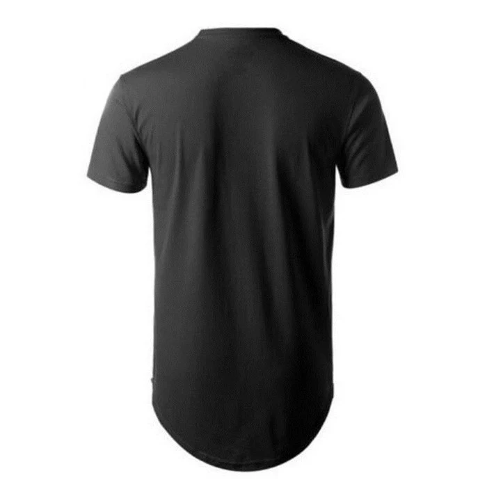 Longline T Shirt,Short Sleeve Cotton T Shirt,Curved Hem T Shirt,fscaps.jpg